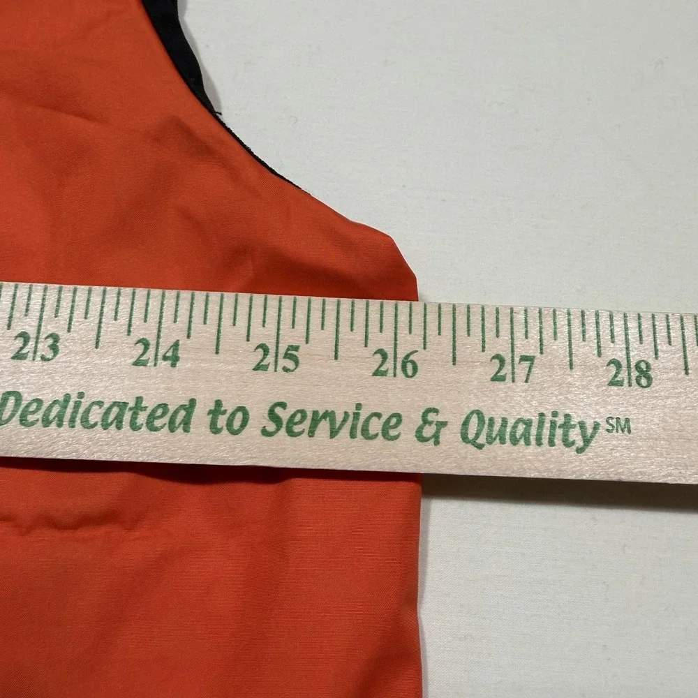 Vintage Nike Running Vest Mens‎ XXL Orange Full Zip Y2K Silver Tag Lightweight
